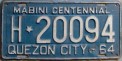 Nummernschilder / Kfz-Kennzeichen Philippinen 1964 1960er Quezon
