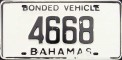 Nummernschilder / Kfz-Kennzeichen Bahamas 1983 1980er Bonded