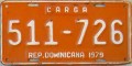 Nummernschilder / Kfz-Kennzeichen Dominikanische Republik 1979 1970er