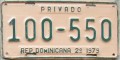 Nummernschilder / Kfz-Kennzeichen Dominikanische Republik 1979 1970er