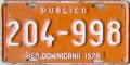 Nummernschilder / Kfz-Kennzeichen Dominikanische Republik 1979 1970er
