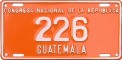 Nummernschilder / Kfz-Kennzeichen Guatemala 1960 1960er