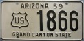 Nummernschilder / Kfz-Kennzeichen USA 1959 1950er Arizona AZ