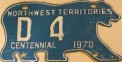 Nummernschilder / Kfz-Kennzeichen Kanada 1970 1970er Northwest Territories