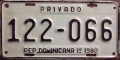 Nummernschilder / Kfz-Kennzeichen Dominikanische Republik 1980 1980er