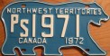 Nummernschilder / Kfz-Kennzeichen Kanada 1972 1970er Northwest Territories