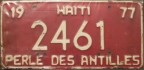 Nummernschilder / Kfz-Kennzeichen Haiti 1977 1970er