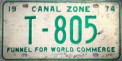 Nummernschilder / Kfz-Kennzeichen Panama 1974 1970er Canal Zone