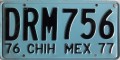 Nummernschilder / Kfz-Kennzeichen Mexiko 1976 1970er Chihuahua 