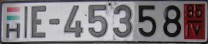 Nummernschilder / Kfz-Kennzeichen Ungarn 1992 1990er