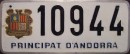 Nummernschilder / Kfz-Kennzeichen Andorra 1963 1960er