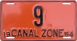 Nummernschilder / Kfz-Kennzeichen Panama 1954 1950er Canal Zone