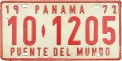 Nummernschilder / Kfz-Kennzeichen Panama 1972 1970er