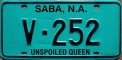 Nummernschilder / Kfz-Kennzeichen Niederländische Antillen 1999 1990er Saba