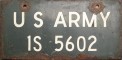 Nummernschilder / Kfz-Kennzeichen USA 1960 1960er ARMY