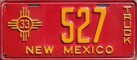 Nummernschilder / Kfz-Kennzeichen USA 1933 1930er New Mexico NM