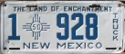 Nummernschilder / Kfz-Kennzeichen USA 1950 1950er New Mexico NM