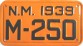 Nummernschilder / Kfz-Kennzeichen USA 1939 1930er New Mexico NM