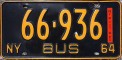 Nummernschilder / Kfz-Kennzeichen USA 1964 1960er New York NY
