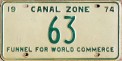 Nummernschilder / Kfz-Kennzeichen Panama 1974 1970er Canal Zone