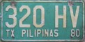 Nummernschilder / Kfz-Kennzeichen Philippinen 1980 1980er