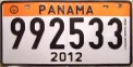 Nummernschilder / Kfz-Kennzeichen Panama 2012 2010er