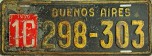 Nummernschilder / Kfz-Kennzeichen Argentinien 1950 1950er Buenos Aires City
