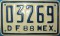 Nummernschilder / Kfz-Kennzeichen Mexiko 1988 1980er Distrito Federal
