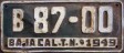 Nummernschilder / Kfz-Kennzeichen Mexiko 1949 1940er Baja California
