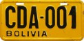 Nummernschilder / Kfz-Kennzeichen Bolivien 1987 1980er
