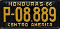 Nummernschilder / Kfz-Kennzeichen Honduras 1966 1960er