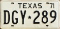 Nummernschilder / Kfz-Kennzeichen USA 1971 1970er Texas TX