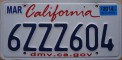 Nummernschilder / Kfz-Kennzeichen USA 2011 2010er california ca