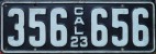 Nummernschilder / Kfz-Kennzeichen USA 1923 1920er california ca