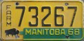Nummernschilder / Kfz-Kennzeichen Kanada 1964 1960er Manitoba