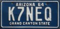Nummernschilder / Kfz-Kennzeichen USA 1964 1960er Arizona AZ