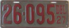 Nummernschilder / Kfz-Kennzeichen USA 1927 1920er Delaware DE