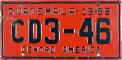 Nummernschilder / Kfz-Kennzeichen Guatemala 1969 1960er CD
