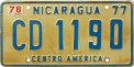 Nummernschilder / Kfz-Kennzeichen Nicaragua 1977 1970er CD