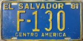 Nummernschilder / Kfz-Kennzeichen El Salvador 1981 1980er Van, small truck