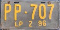Nummernschilder / Kfz-Kennzeichen Bolivien 1996 1990er PP = Provisoric Plate?