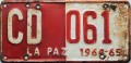 Nummernschilder / Kfz-Kennzeichen Bolivien 1964 1960er CD