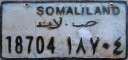 Nummernschilder / Kfz-Kennzeichen Somalia, D-Rep. 1986 1980er Somaliland