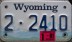Nummernschilder / Kfz-Kennzeichen USA 1992 1990er Wyoming WY