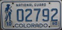 Nummernschilder / Kfz-Kennzeichen USA 1991 1990er Colorado CO