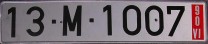 Nummernschilder / Kfz-Kennzeichen Spanien 1987 1980er