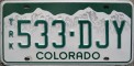 Nummernschilder / Kfz-Kennzeichen USA 2000 2000er Colorado CO