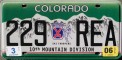 Nummernschilder / Kfz-Kennzeichen USA 2000 2000er Colorado CO