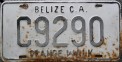 Nummernschilder / Kfz-Kennzeichen Belize 1981 1980er Belize City