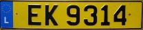 Nummernschilder / Kfz-Kennzeichen Luxemburg 2003 2000er